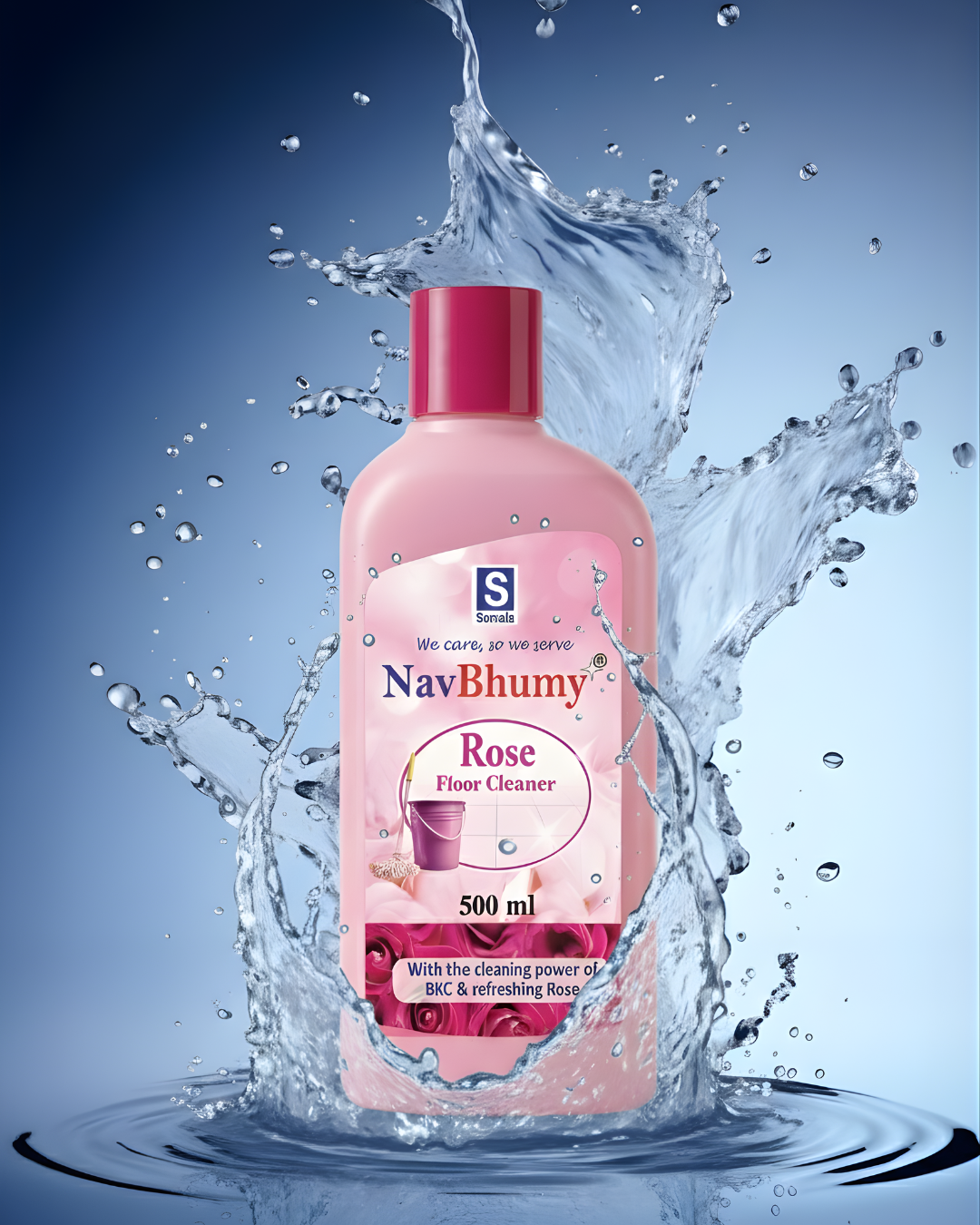 Product with water splash